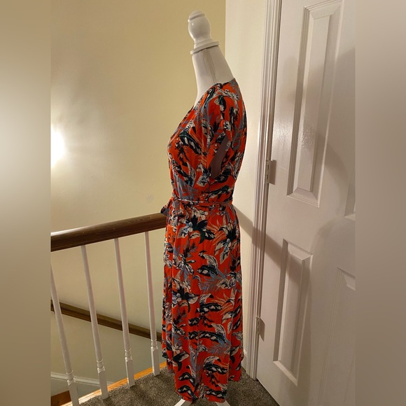 Loft Botanical Button Toe Waist Midi Dress - Picture 8 of 12